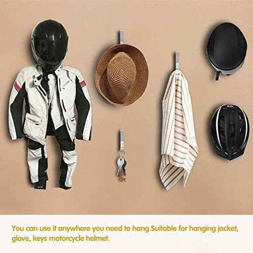 6 Set Motorcycle Helmet Holder Hook, Metal Wall Mount Helmet Hanging Rack - Image 5