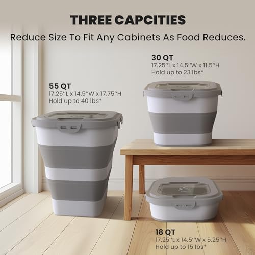 35-40Lbs Airtight Dog Food Storage Container Collapsible Dog Food Container - Image 5