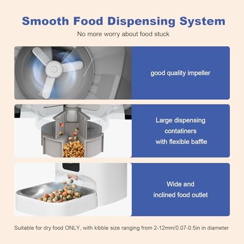 ANDOLL HOME Automatic Cat Feeder,4L Timed Cat＆Dog Dry Food Dispenser - Image 3