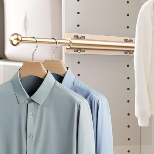 Supforce 12" Valet Rod for Closet Pull Out, 2-Pack, Matte Gold by Supforce