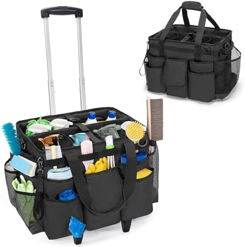 LoDrid Professional Rolling Cleaning Bag with Detachable Trolley, Black by LoDridDirect