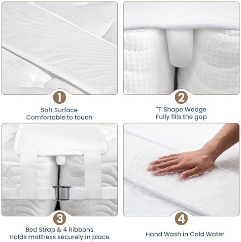 FeelAtHome 8Inch Bed Bridge Twin to King Converter with Adjustable Strap - Image 4