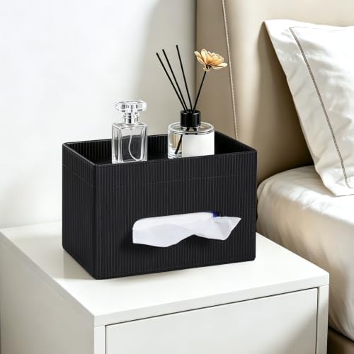 Rectangular Tissue Box Cover PU Leather Tissue Box Holder Rectangle - Image 6