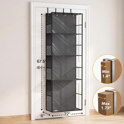 Ofiray-home Over the Door Stuffed Animal Storage with Clear Dust Cover - Image 4