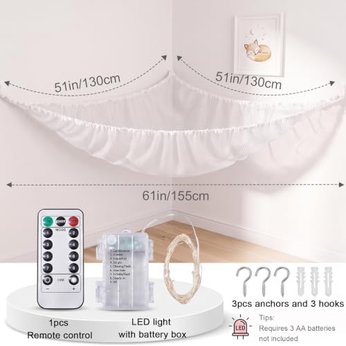 Stuffed Animals Hammock with Remote Control Toy Net Room Decor Storage - Image 7