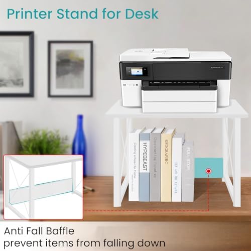 ELITEROO Desktop Printer Stand with Storage, Printer Stand Shelf - Image 2