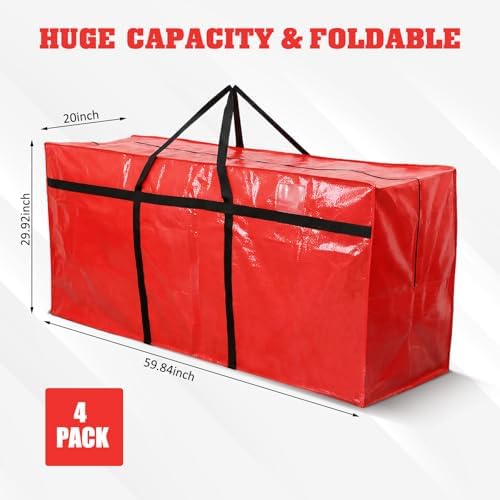 Windyun 4 Pcs 155 Gallon Extra Large Moving Bags XXL Heavy Duty Storage Bag - Image 2