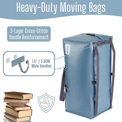 VENO 2 Pack Heavy Duty Moving Bags with Backpack Straps, Zippers & Handles, Extra Large Packing Bags for College Dorm Essentials, Moving Supplies Alternative to Cardboard Moving Boxes - Image 2