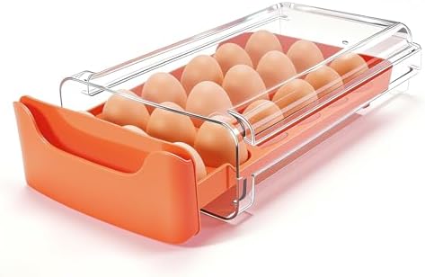 Egg-Holder for Fridge, Fits Small to Large Eggs, Orange by Unknown
