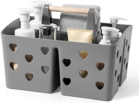 Portable Shower Caddy Plastic Shower Basket Organizer with Handle, Grey by Anyoifax