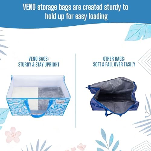 VENO Moving Bags, Wide Open Top, Clear Window, Spring Breeze, 4 Pack - Image 6