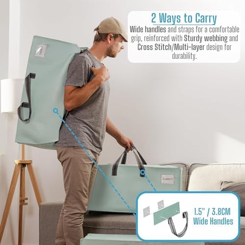 VENO 10 Pack Heavy Duty Moving Bags with Backpack Straps, Zippers & Handles, Extra Large Packing Bags for College Dorm Essentials, Moving Supplies Alternative to Cardboard Moving Boxes - Image 2