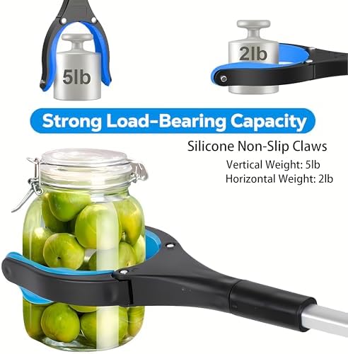 Grabber Reacher Tool - Foldable Gripper and Reaching Tool - Heavy Duty Pick Up Stick Grabbers for Seniors, Trash, Surgery Recovery Must Haves Gifts, 32” Picker Upper Grabber (Blue) - Image 2