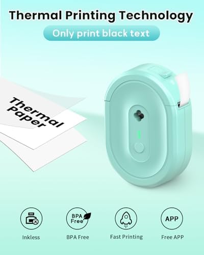 N12 Label Maker Machine Bluetooth Mini Label Printer, Green - Image 4
