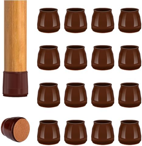 BAIPOK 16Pcs Round Chair Leg Floor Protectors for Hardwood Floors by BAIPOK