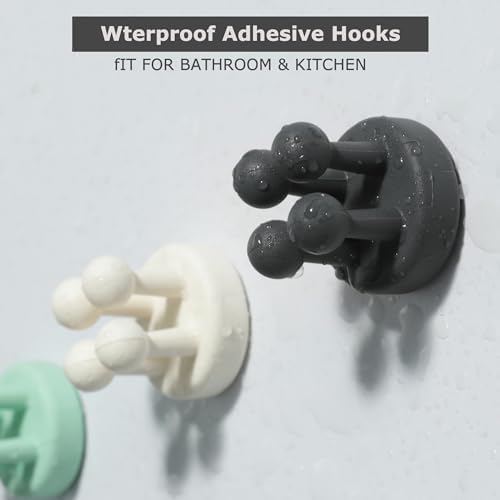 4 pcs Silicone Toothbrush Holder Multi-Function Hook Waterproof self Adhesive Single Toothbrush Hook Plug Holder for Wall for Hanging Bathroom Kitchen Living Room Office - Image 5