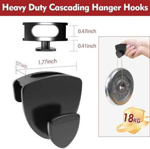 Space Saving Hanger Hooks 50Pcs, Upgrade Heavy Duty Hangers Connector Hooks - Image 3