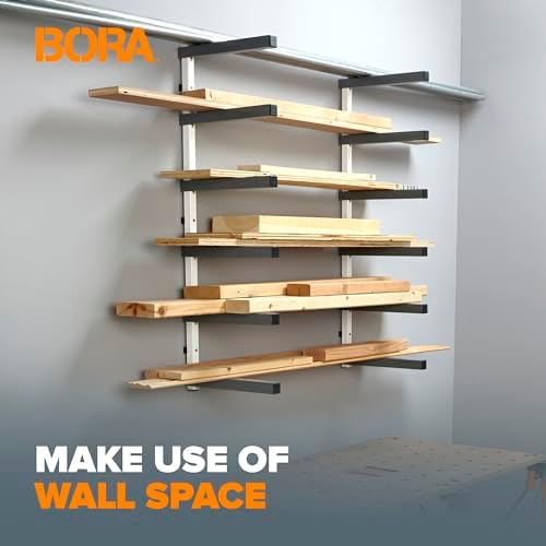 BORA 6 Level Lumber Rack Wall Mount - For Wood and Garage Organization - Image 4