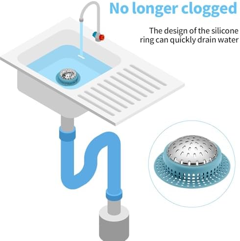 Aluvor Bathtub Drain Hair Catcher Shower Drain Cover Sink Drain Protector - Image 4