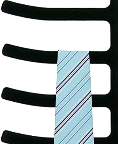 3-Pack Non-Slip Velvet Tie Hanger Organizer Rack by Home Basics | 360° Rotatable Hook | Holds 12 Ties Each | Versatile for Belts and Scarves | Slim Design - Image 2