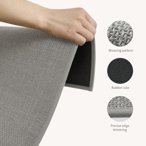 chakme Bathroom Rugs Mat 59x17, Ultra Thin Non Slip Bath Mat Runner Quick Dry Absorbent Bath Mat for Bathroom Floor, (Dark Grey, 59"x17") - Image 5