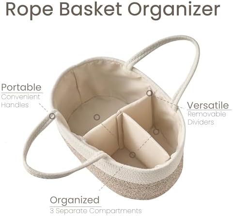 Diaper Caddy Organizer, Gift Basket for Baby Shower, Newborn Essentials - Image 2