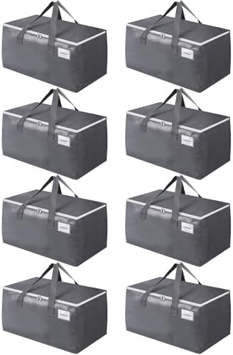 BlissTotes Large Moving Bags, Storage Bags, 76L-8 Pack by BlissTotes