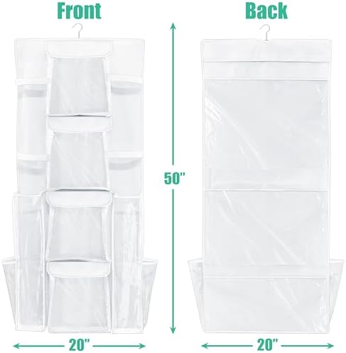 Simple Houseware Double-Sided Hanging Gift Wrap Organizer, White (Set of 1) - Image 4