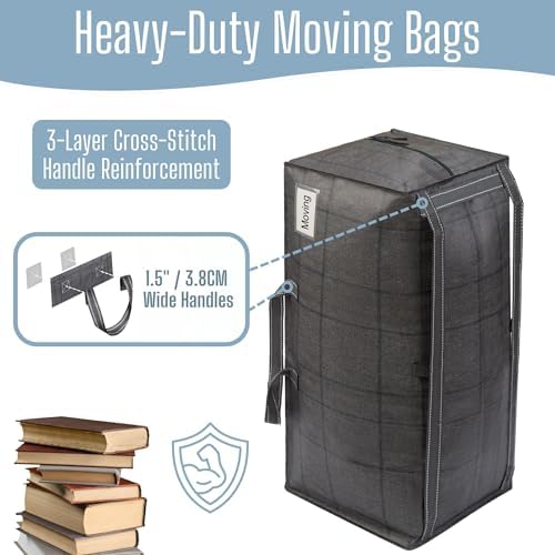 VENO 6 Pack Heavy Duty Moving Bags with Backpack Straps, Zippers & Handles, Extra Large Packing Bags for College Dorm Essentials, Moving Supplies Alternative to Cardboard Moving Boxes - Image 3