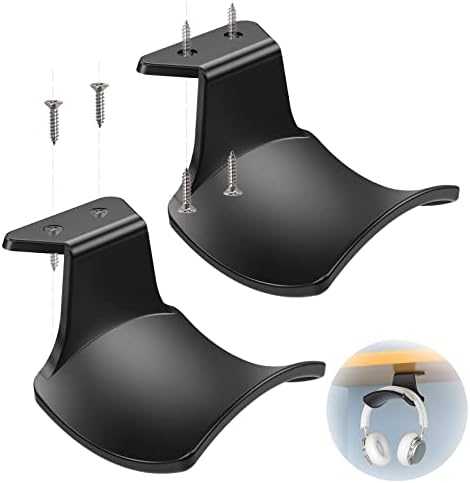 2-Pack Never Fall Headphone Hook Hanger Wall Mount Headset Holder by SIROLISA