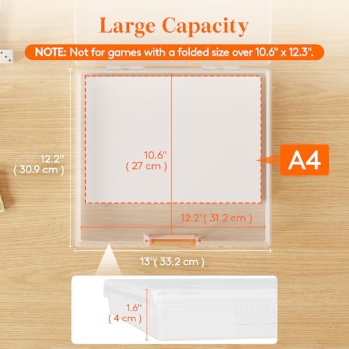 Lifewit Board Game Storage Containers with Handle, 12.2''x10.6'', 8 Pcs - Image 2