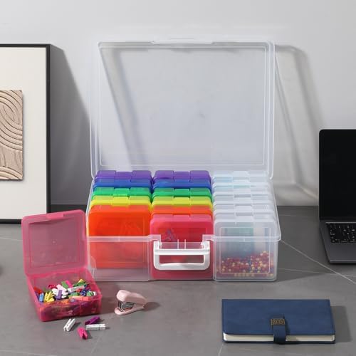 Plastic Storage Box Arts Storage Boxes(12 Color+6 Clear-Small) - Image 6