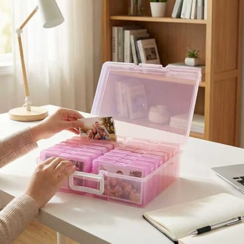 novelinks Photo Storage Boxes with Handle, Photo Organizers and Storage - Image 7
