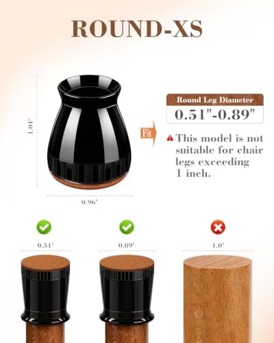 40 Pcs Chair Leg Floor Protectors for Hardwood Floors - Image 2