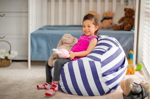 WEKAPO Stuffed Animal Storage Bean Bag Chair Cover for Kids - Image 6