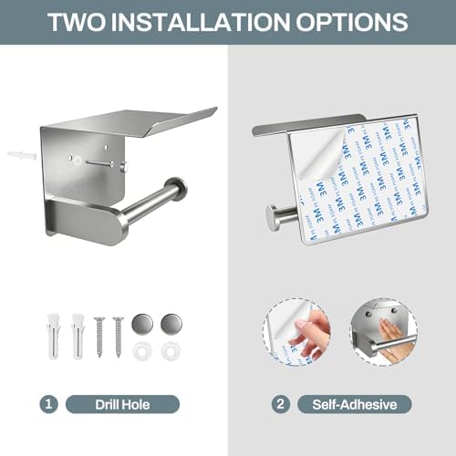 SetSail Toilet Paper Holder with Shelf, Brushed Nickel - Image 4