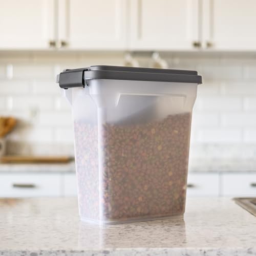 IRIS USA Dog Food Storage Container, Up to 13 lbs, Dark Gray, Made in USA - Image 4