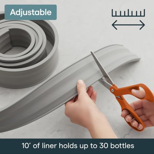 YouCopia SpiceLiner Spice Rack Drawer Organizer (Universal Fit 10’ Roll),Gray - Image 4