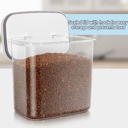 LEAWALK 12 Lbs Airtight Dog Cat Pet Food Storage Container PopTop White - Image 5