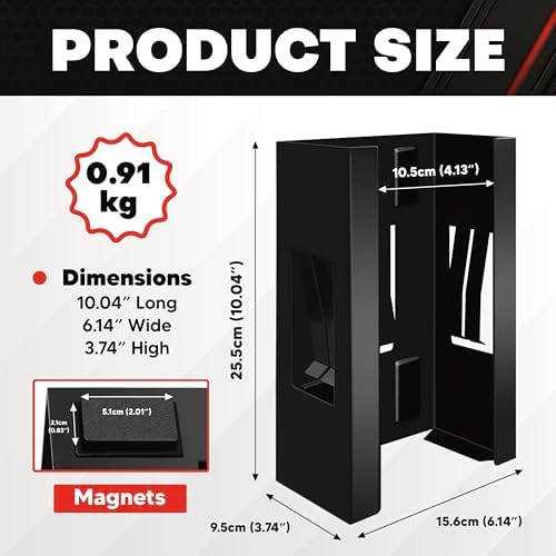 C&T Magnetic Glove Box Holder, Tissue Dispenser, Holds Boxes of Gloves - Image 2