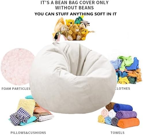 Stuffed Animal Storage Bean Bag Chair Cover (No Filler) Washable - Image 2