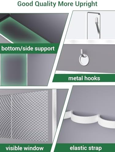 Over Door Wrapping Paper Organizer Hanging – Christmas Gift Wrap Storage for Ribbons, Bows, Ornament and Other Tools, Behind Door Long Craft Roll Holder Bag, Present Wrap Container, 1Pack, Gray - Image 5