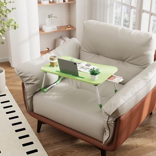Lap Desk Bed Trays for Eating and Laptops Breakfast in Bed Tray for Sofa/Couch/Study/Reading/Writing with Cup Holder/Drawer On Low Sitting Floor Large Portable Foldable (Green) - Image 3