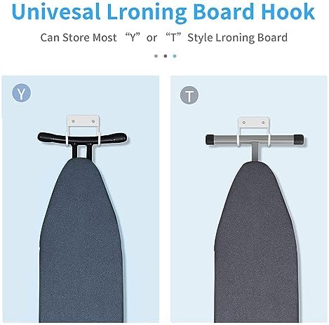 BiJun Ironing Board Hanger Wall Mount, Space Saving Laundry Room Organizer - Image 4