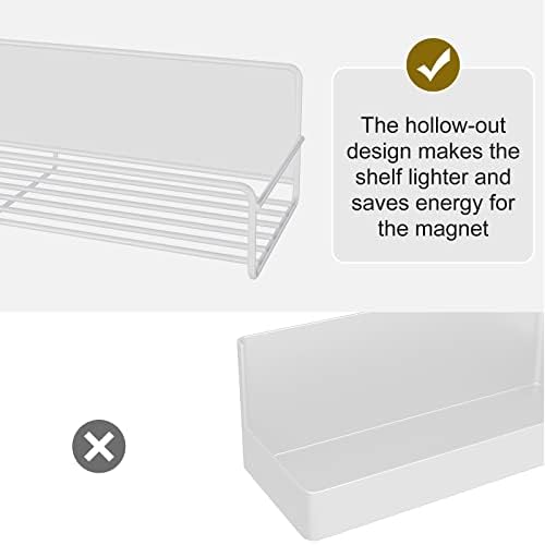 Mystozer Metal Magnetic Spice Rack for Refrigerator White, 4 Pack - Image 3