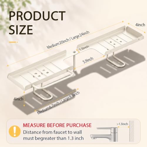 Rotatable Over Faucet Sink Shelf Organizer with Towel Bar - Image 2