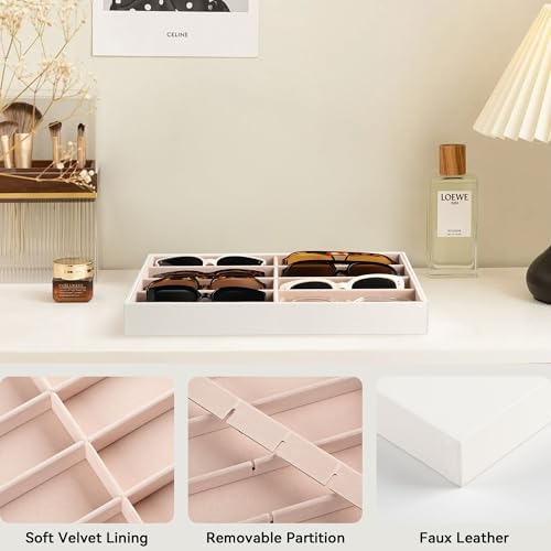 Frebeauty 8-Slot Sunglass Organizer Tray,Sunglass Holder for Drawer - Image 5