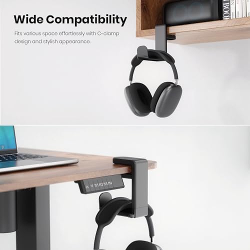 EURPMASK Rotating Headphone Stand,Adjustable Clamp-on Headset Holder Hanger - Image 4