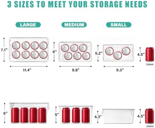 6 Pack Small Clear Storage Bins with Lids, Plastic Arts and Craft Storage Containers, Stackable Clear Plastic Craft Storage Bins with Handles for Classroom Storage Organization,Kitchen, Fridge, Office - Image 3