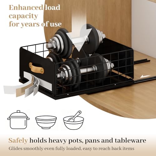 Pull Out Cabinet Organizer, Slide-Out Pantry Shelves, Fits Framed Cabinets - Image 5